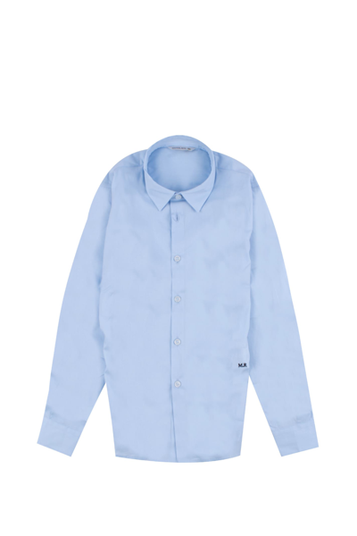 Manuel Ritz Kids' Cotton Shirt In Light Blue