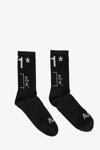 A-COLD-WALL* KNITTED JACQUARD SOCK BLACK SOCKS WITH YELLOW LOGO