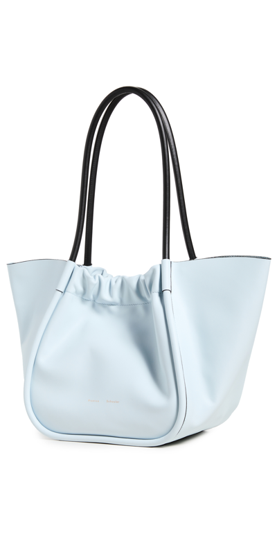 Proenza Schouler Large Ruched Tote Bag In Pale Blue