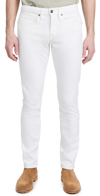 Frame Mens Mid Rise Knit Straight Leg Jeans In Whisper White