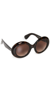 Oliver Peoples Dejeanne 50mm Oval Sunglasses In Dark Brown