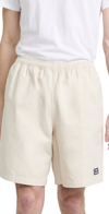 Obey Easy Relaxed Cotton Twill Shorts In Clay