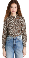 Tory Burch Reva Leopard Poplin Shirt In Reva Leopard
