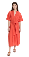 Vince Belted Tencel Lyocell-blend Maxi Dress In Burnt Orchid