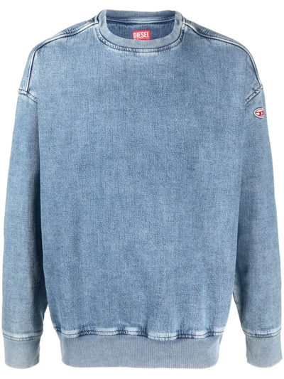 Diesel Washed-denim Sweatshirt