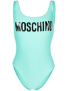 Moschino Women's Swimsuit Swimming Costume Swimwear In Light Blue