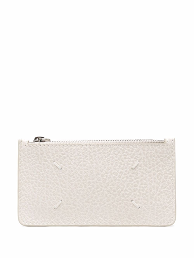 Maison Margiela Four-stitch Leather Wallet In White