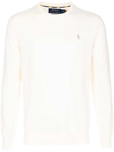 Polo Ralph Lauren Polo Pony-embroidered Cotton Sweatshirt In White