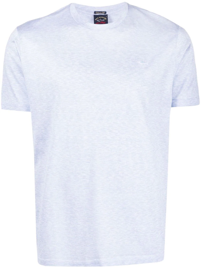 Paul & Shark Short-sleeved Jersey-knit T-shirt In Blue