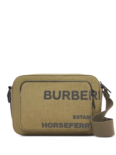 Burberry Horseferry-print Messenger Bag In Green