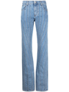 Mugler Relaxed Spiral Jeans Light Medium Blue In Blue