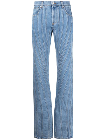 Mugler Relaxed Spiral Jeans Light Medium Blue