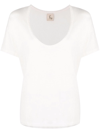 Paula V-neck Linen T-shirt In White