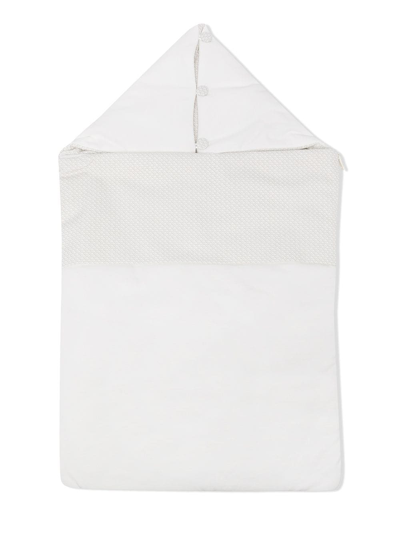 Emporio Armani Buttoned Cotton Sleep Bag In White
