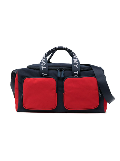 Tommy Hilfiger Junior Kids' Colour-block Shoulder Bag In Red