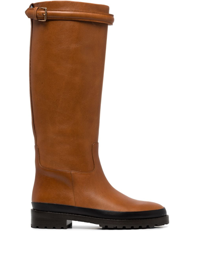 Ulla Johnson Buckle-fastening Leather Boots In Brown