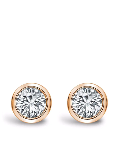 Pragnell 18kt Rose Gold Sundance Diamond Stud Earrings In Pink
