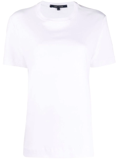 Sofie D'hoore Short Sleeve Fine Jersey T-shirt In Neutrals