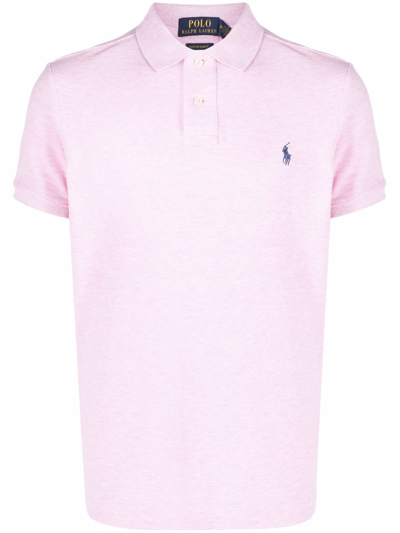 Polo Ralph Lauren Embroidered Logo Polo Shirt In Pink