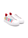Moschino Logo-print Low Top Sneakers In White