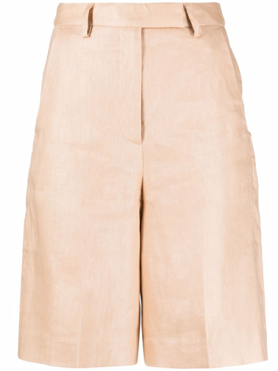 Remain Tailored Linen Shorts In Beige