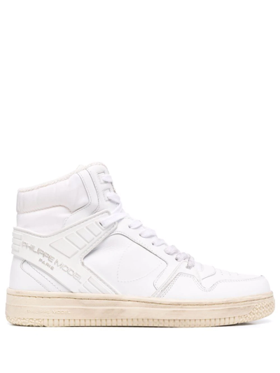 Philippe Model Paris High-top Leather Sneakers In White