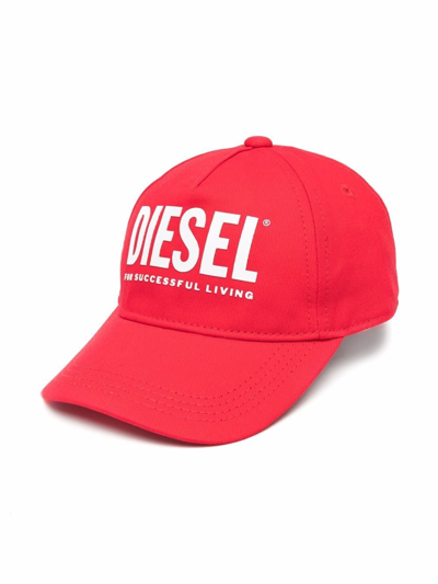 Diesel Babies' Logo-print Baseball Cap In Red