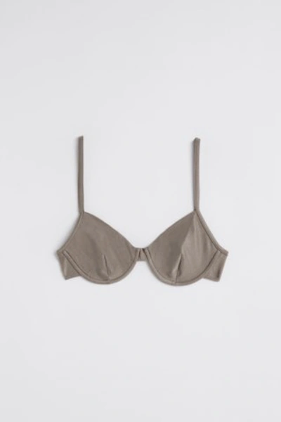 Filippa K Shimmer Underwire Top In Sand Beige Lustre