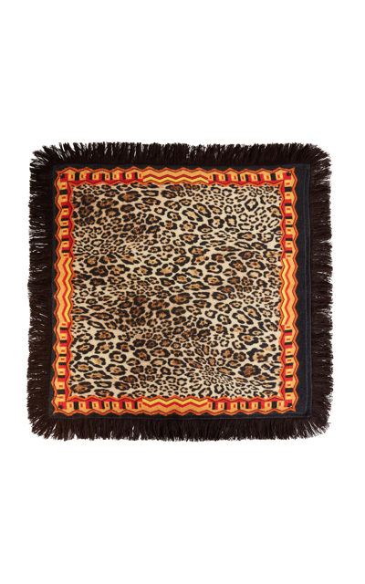 Etro Women's Tricot Stampato Wool Bandanna In Animal