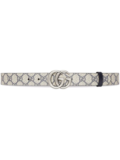 Gucci Reversible Belt Featuring Monogram Pattern In Brown