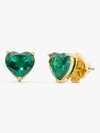 Kate Spade My Love Heart Studs In Green