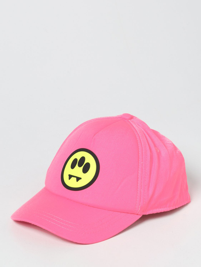 Barrow Cotton Cap With Smiley Face In Pink