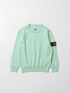 Stone Island Junior Kids' Cotton Jumper In Green