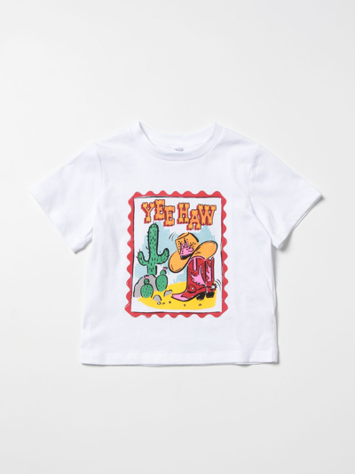 Stella Mccartney Kids'  Cotton T-shirt With Print In White