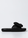 Off-white Padded Bow-embellished Slides In Black
