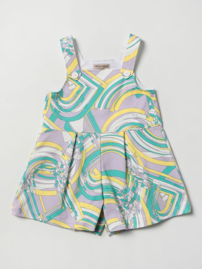 Emilio Pucci Babies' Kids' Playsuit In Green