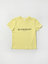 Givenchy Kids' Cotton T-shirt With Logo In Yellow