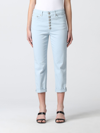 Dondup Cropped Jeans In Cotton Denim In Blue
