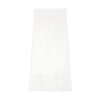 Maria Mcmanus High-waisted Gauzy Pleated Skirt In Off-white