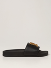 Dsquared2 Leather Sandals In Black 1