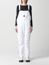 Washington Dee Cee Washington Dee-cee Woman Overalls White Size 30 Cotton In Yellow Cream
