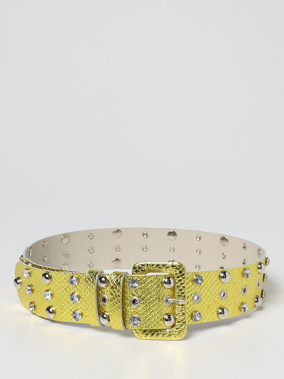 Aniye By Belt With Studs And Crystals In Lemon