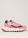 Dsquared2 Sneakers In Suede And Multicolor Fabric In Pink