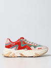 Msgm Sneakers In Embroidered Fabric In Multicolor