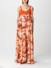 Alanui Hookipa Toile De Jouy Maxi Dress In Orange