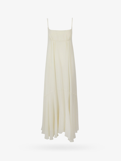 Sportmax Teseo Cotton And Silk Dress - Atterley In Yellow