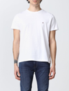 Tommy Hilfiger Brand-embroidered Regular-fit Stretch-cotton Jersey T-shirt In White