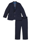 Andy & Evan Solid Stretch Two-piece Suit In Navy