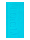 Vilebrequin Cotton Jacquard Logo Towel In Ming Blue