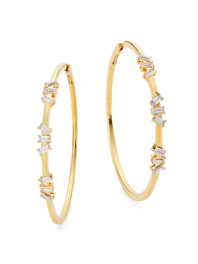 Adriana Orsini Veritas 18k-gold-plated & Cubic Zirconia Hoop Earrings